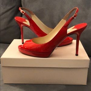 Jimmy Choo Patent Leather Sling Back Pump/Sandal